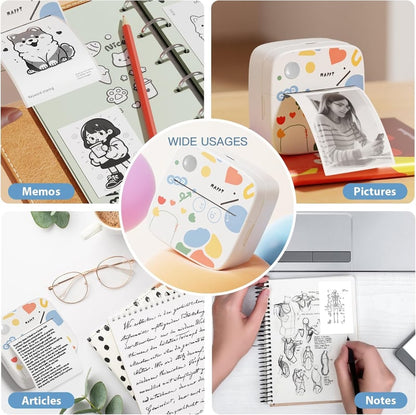 🎁 Christmas Sale 50% OFF !! 🖨️ Mini Portable Sticker Printer✨ Portable Bluetooth Printer for DIY & Gifting🔖