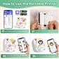 🎁 Christmas Sale 50% OFF !! 🖨️ Mini Portable Sticker Printer✨ Portable Bluetooth Printer for DIY & Gifting🔖
