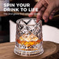 📢📢50 % OFF !!🎅360° Rotating Whiskey Glass Tumbler🍺
