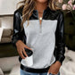 🔥49% OFF!! 🧥Women's half-zip color block sweatshirt