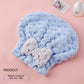 Quick-drying fleece swim cap – New princess design with bow