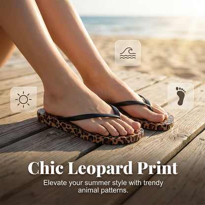🔥Last Day Sale 50% OFF⏰🏖️🩴Women's Leopard Print Flip-Flops✨