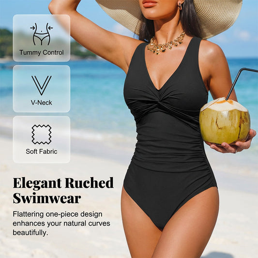 👙Last Day Promotion - Only £17.99!!👚Women's Tummy Control One-Piece Swimsuit🔥