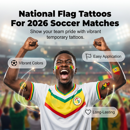 National Flag Tattoos For 2026 Soccer Matches