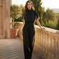 💥50%off!!!Women's Elegant Mock-Neck Half-Sleeve Jumpsuit