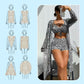 📢📢50% OFF !! ⏰Women's 3-Piece Geometric Print Swimwear Set