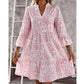 🌸Spring Sale 50%OFF🌸Women's Floral Print V-Neck Tiered Dress
