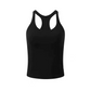 👚 Women's Built-in Bra Tank Top | Ribbed Knit Racerback Camisole with Light Support
