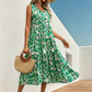 🎨 50% OFF NOW! 💃 Abstract Print Tiered Midi Dress – Flowy, Boho Chic & Breathable – Perfect for Summer Vacations ✨