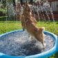 Foldable mat for outdoor swimming pools