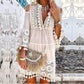 🏖️Summer Hot Sale 50% OFF🏝️Women's Cotton Linen Embroidered Dress | Breathable Loose-Fit Summer Midi Dress with UV Protection (S-5XL)