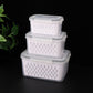 ⏰️SUMMER HOT SALE⌛️3PCS Fruit Storage Container Set for Fridge with Removable Colander