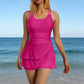 ⏰🔥50% OFF! 👙 Double Strap Ruched Skirted Swimsuit – Flattering, Comfortable & Perfect for Summer Vacations 🌊✨
