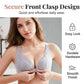 Elegant Rose Lace Back Bra with Easy Front Clasp