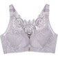 Elegant Rose Lace Back Bra with Easy Front Clasp