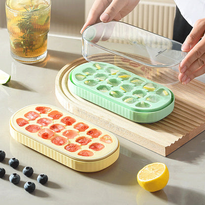 🍸Last Day Special Price!!!⏳Press-type ice cube tray with lid, ice tray with straw, can drink directly