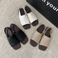 Women's Retro Square Toe Slingback Sandals
