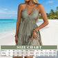 🌸 Halter Neck Ruched Mini Dress – Tiered A-Line, Summer-Ready. 50% OFF + Free Shipping!