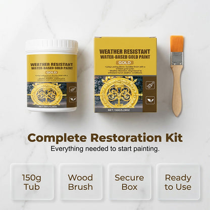 🏆 Last Day Special Price £11.99 ! 🔥 Buy more save more 🎁 Weather-resistant, water-based gold paint