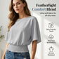 Women's Dolman Sleeve Top with Smocked Waist