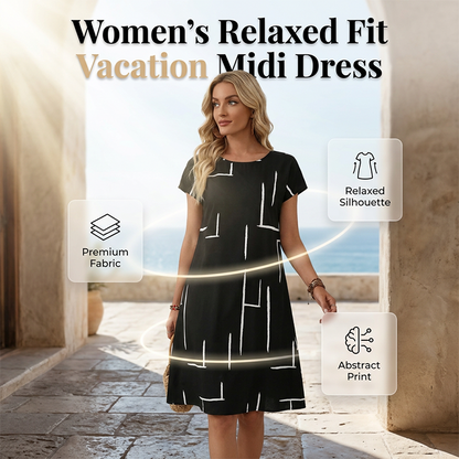 Women's Relaxed Fit Vacation Midi Dress