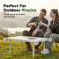 Portable Foldable Camping Table with Built-in Cup Holder