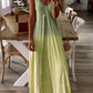 Casual V-neck summer dress with color gradient