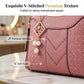 👜 LIMITED-TIME 50% OFF! ✨ Women's V-Stitched Satchel – Gold Hardware, Multi-Compartment, Top-Handle 🌸
