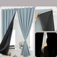 Portable Blackout Blind 🛏️🌙 – No Drill, Triple Weave, Thermal, Scalloped Edge