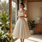 Women's Vintage Polka Dot A-Line Dress