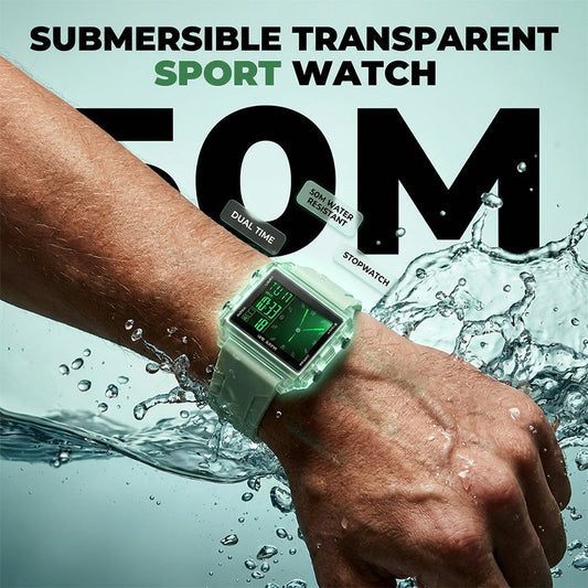 ⌚ LIMITED‑TIME 50% OFF! ⚡ Water‑Resistant Transparent Digital Watch – Sleek, Practical, Daily‑ready ✨