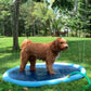 Foldable mat for outdoor swimming pools
