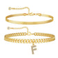 Initial Letter Design Anklet Set for Women
