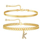 Initial Letter Design Anklet Set for Women