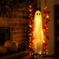 🔥🎁 New Product – 50% Off 🔥Hanging Halloween Ghost on Swing with Remote LED and Maple Leaves