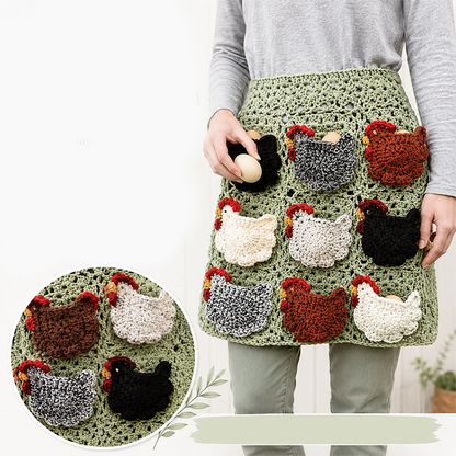 🔥🎁New: 48% OFF🔥Crochet Chicken Egg Collecting Apron