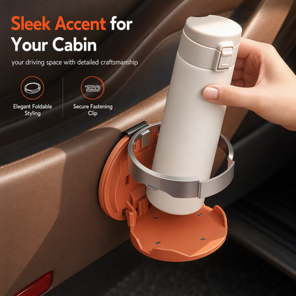 🚗 🥤Foldable Car Door Cup Holder – Large Capacity Drink Holder & Storage Organizer for Bottles, Coffee Cups, Phones & More