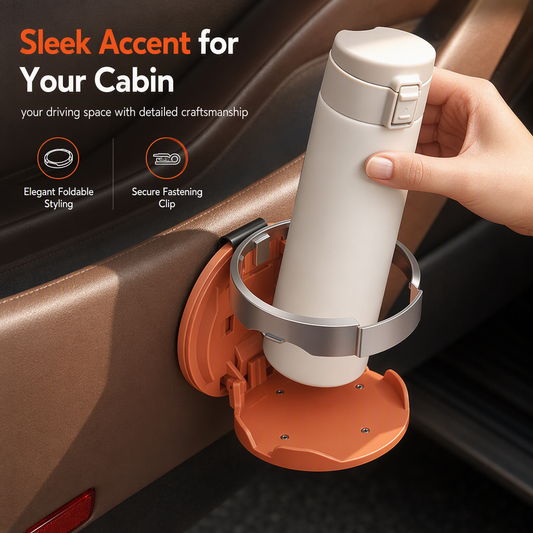 🚗 🥤Foldable Car Door Cup Holder – Large Capacity Drink Holder & Storage Organizer for Bottles, Coffee Cups, Phones & More