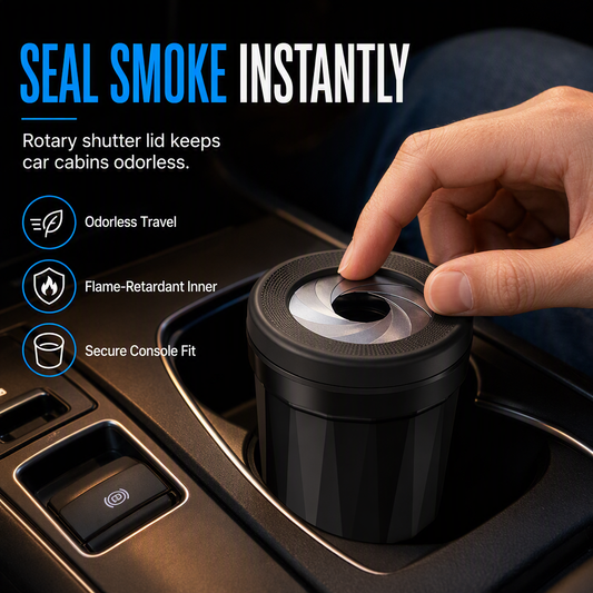 Multifunctional Car Ashtray with Lid