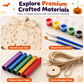 🎃 Halloween Wooden Pumpkin Craft Kit | DIY Wind Chime