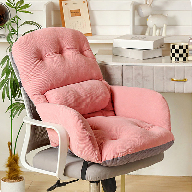 Cloud Comfort Desk Chair – Plush Corduroy Swivel Chair for Study, Vanity & Home Office (45×45×55 cm)