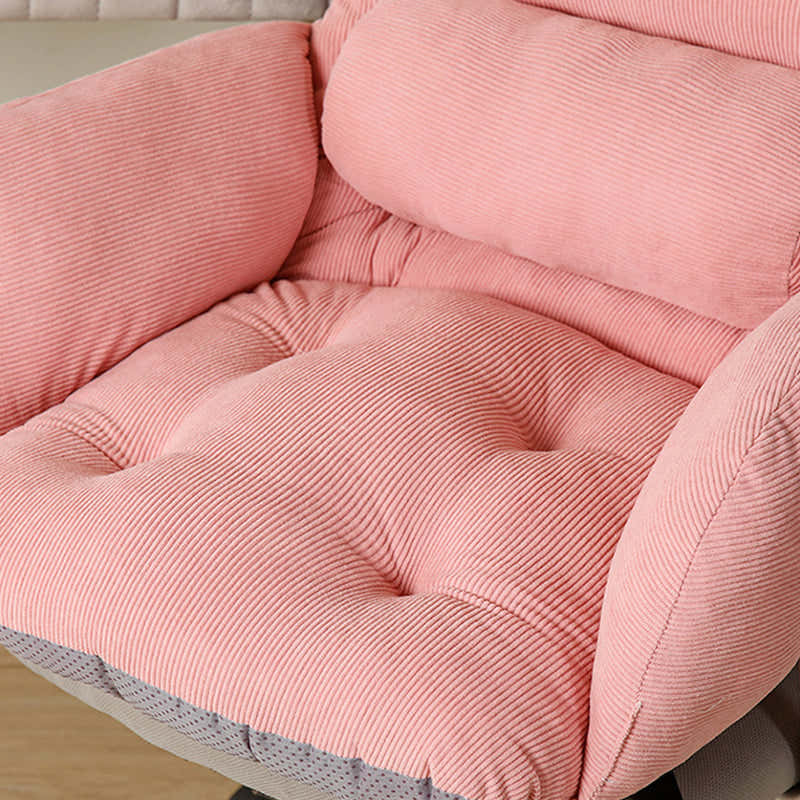 Cloud Comfort Desk Chair – Plush Corduroy Swivel Chair for Study, Vanity & Home Office (45×45×55 cm)