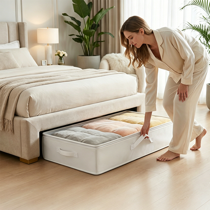 🛏️ LIMITED‑TIME 50% OFF! 📦Foldable Underbed Storage Bag with Zipper Lid