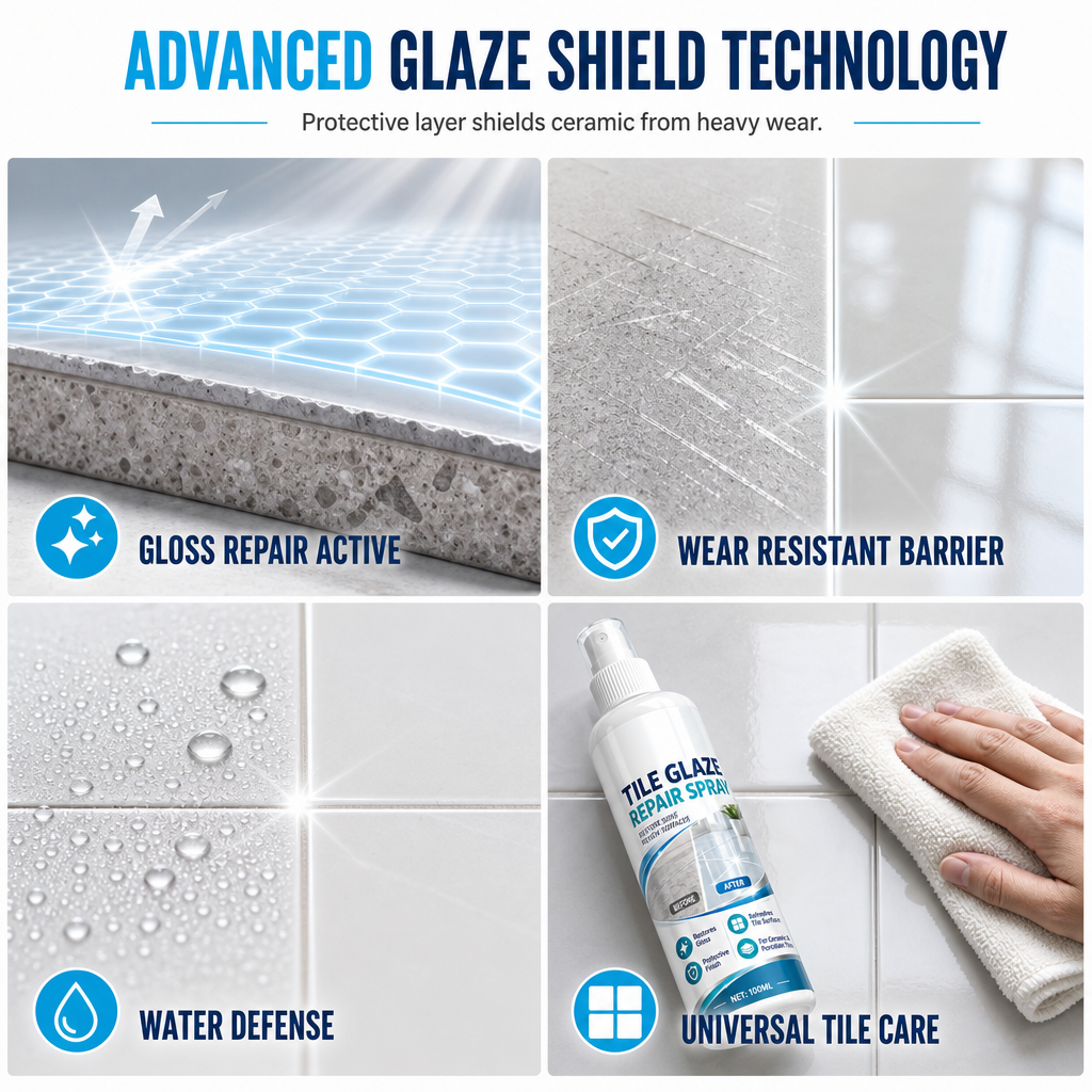Ceramic Tile Repair Spray 100ml – Restores Tile Shine & Fills Fine Scratches