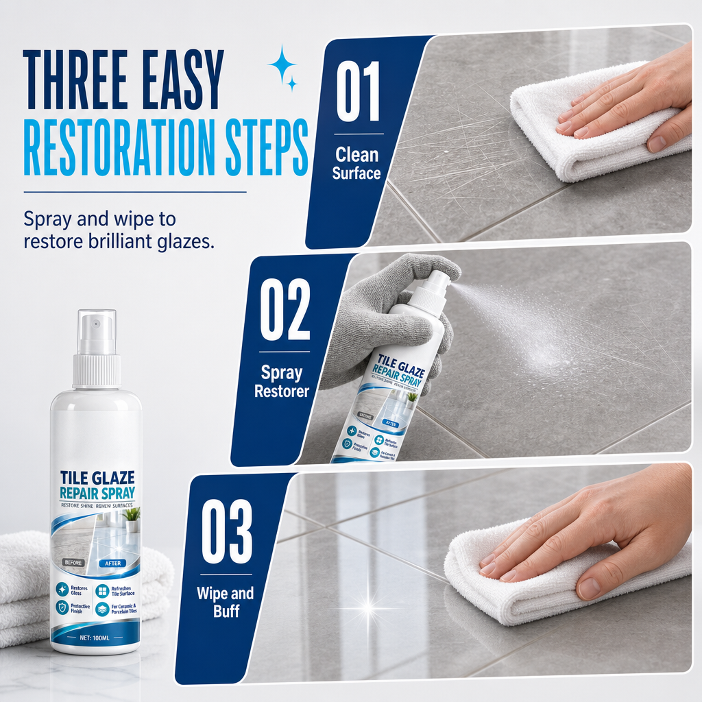 Ceramic Tile Repair Spray 100ml – Restores Tile Shine & Fills Fine Scratches