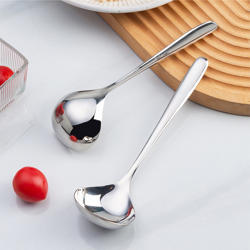 Long-Handle Large Head Soup Spoon – 1 Piece Stainless Steel