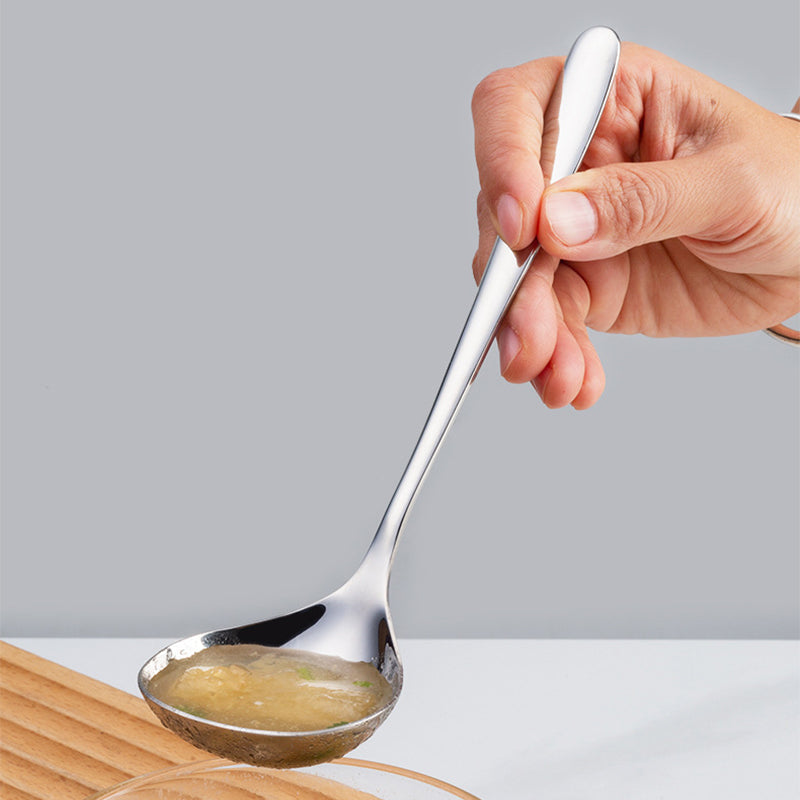 Long-Handle Large Head Soup Spoon – 1 Piece Stainless Steel