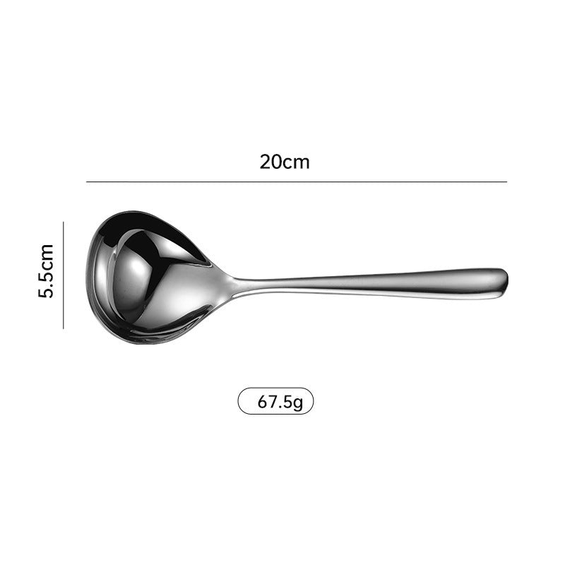 Long-Handle Large Head Soup Spoon – 1 Piece Stainless Steel