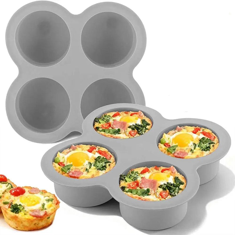 4-Cavity Silicone Cake Baking Mould – Pink, Grey or Red