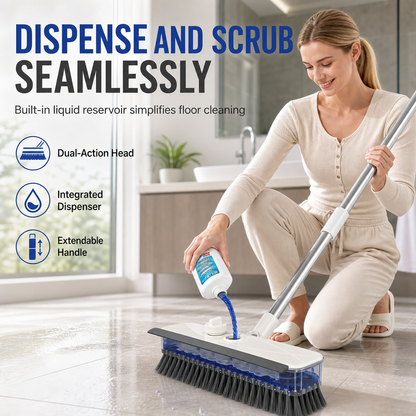 ⏳Limited-time 50% off💥Scrub, scrape, squeegee & tweezers, long handle, stiff bristles – deep clean any floor. 💪